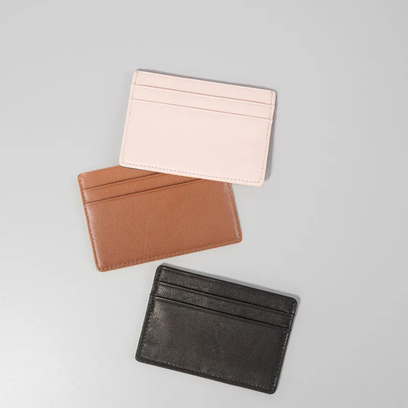

Multifunction Small Card Holder Luxury Men Black Minimalist Id Card Holder Credit Genuine Leather Cartera Women Bags AE50CB