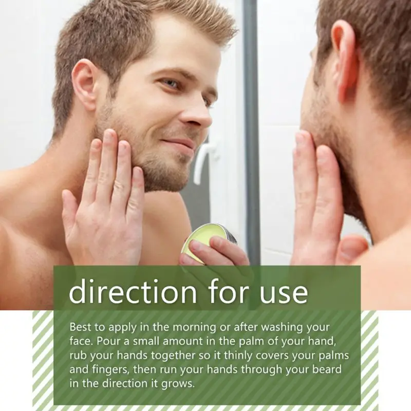 

30g Men Organic Beard Hair Growth Plant Oil Balm Moustache Repair Wax Styling Moisturizing Smoothing Nutrition Conditioner