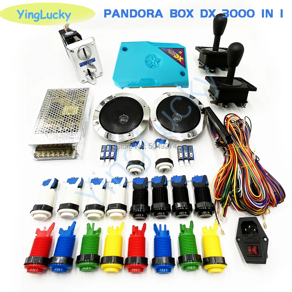 3D pandora box DX аркадный набор с американским джойстиком happ Кнопка jamma кабель игра