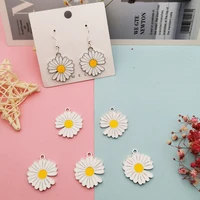 10pcs 2528mm jewelry accessory alloy daisy flowers enamel charms oil drop sun flower earring floating diy bracelet craft fx376
