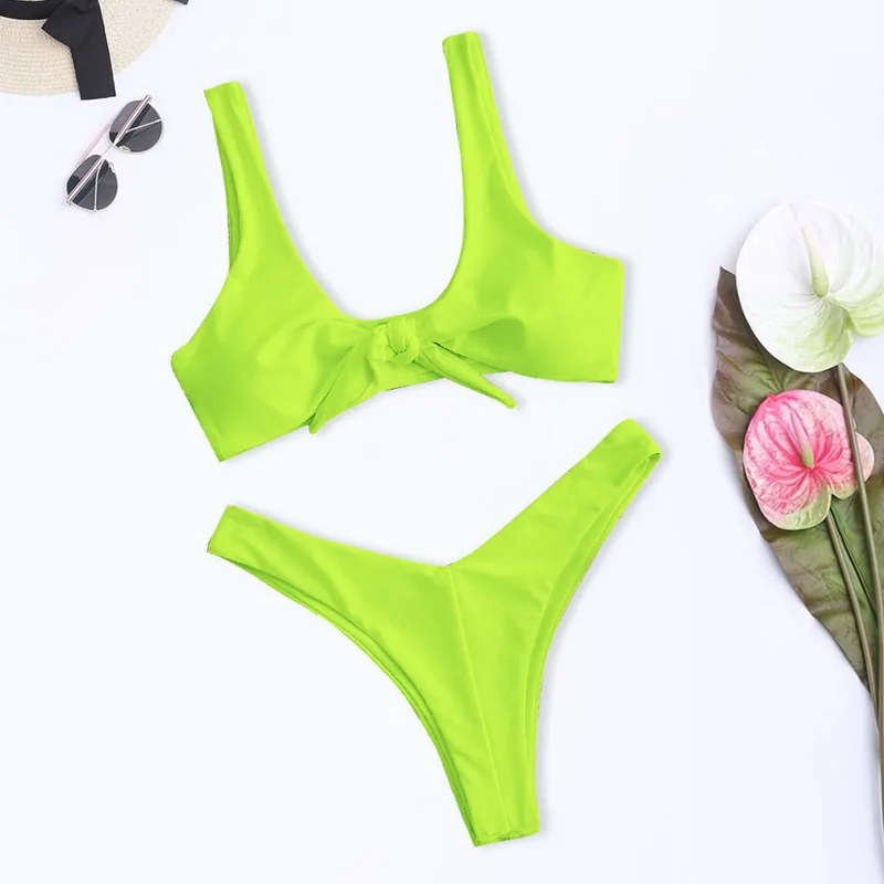 Женский сексуальный бикини купальник летний мягкий микро набор ярких цветов