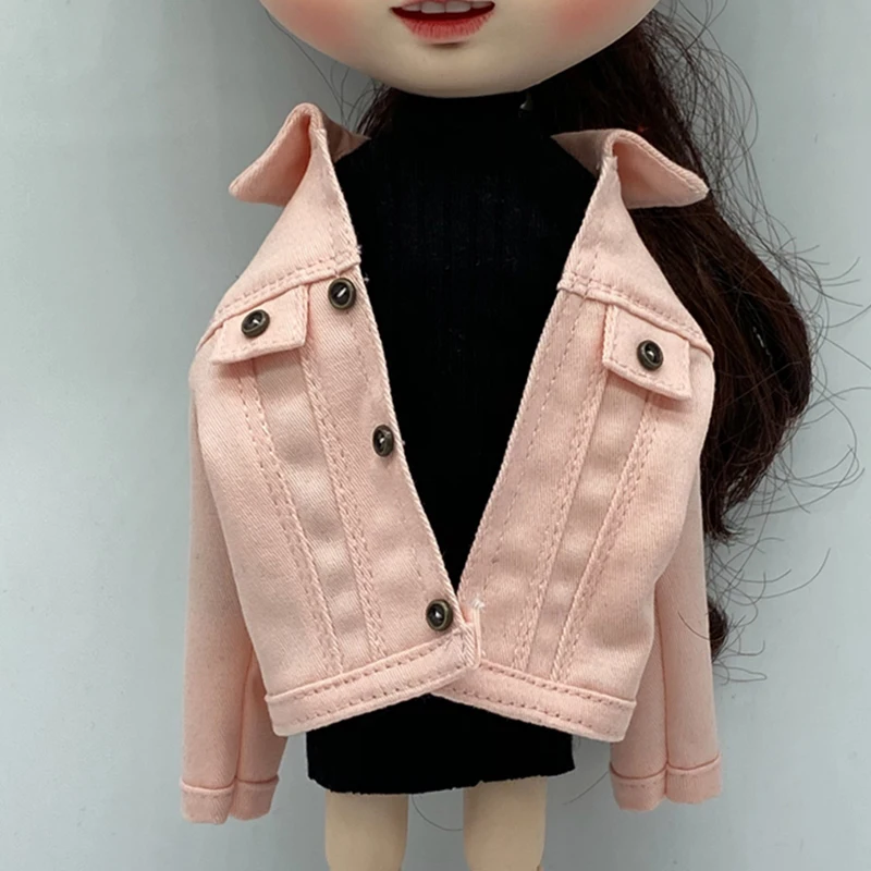 Фото Одежда Blythe, модная розовая джинсовая одежда и джинсовая куртка для Blythe Azone 1/6, аксессуары для кукол, 1 шт. №2