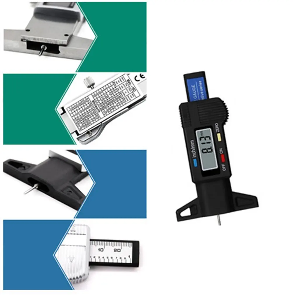 Автомобильный цифровой измеритель глубины протектора для шин 0-25 4 мм