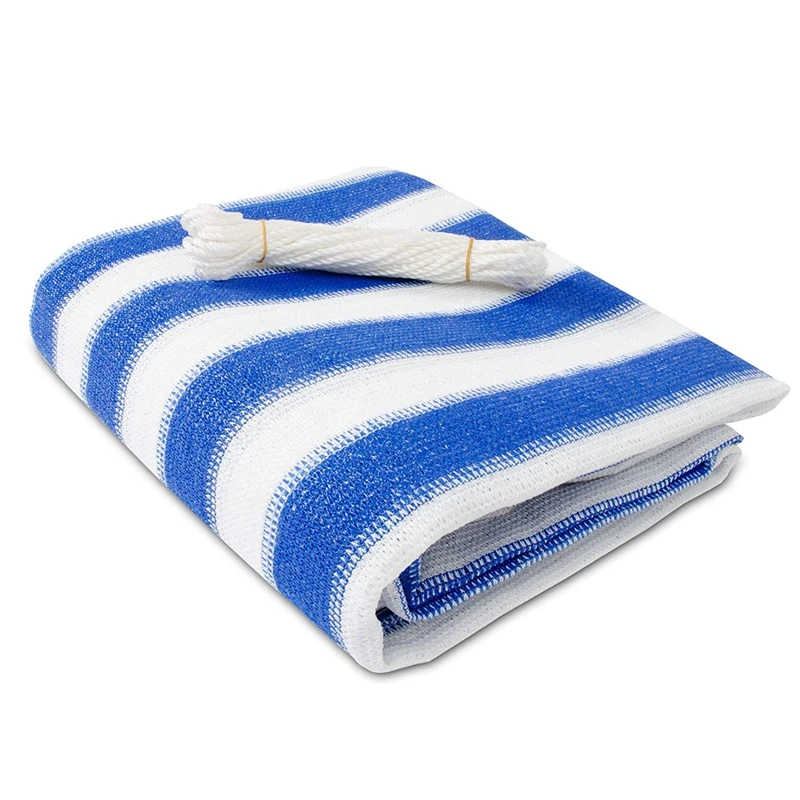 Сине-белая полоса Солнцезащитная сетка с защитой от УФ-лучей навес для окна