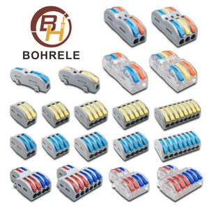 Mini Fast Wire Cable Connectors Universal Compact Conductor Spring Splicing Wiring Connector Push-in Terminal Block SPL-2/3 212