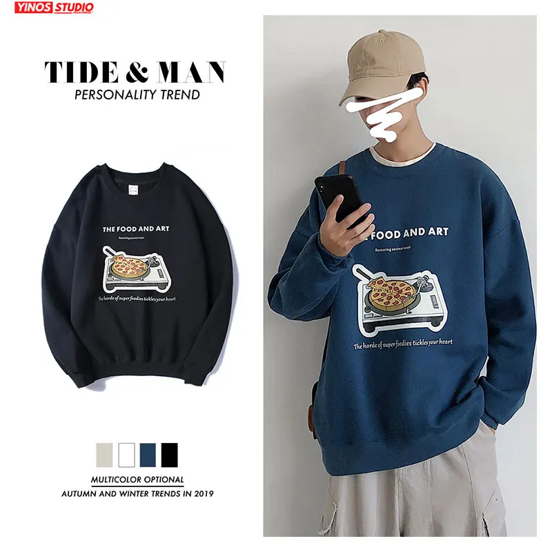 Дропшиппинг японский модный спортивный пуловер Весна мужские однотонные