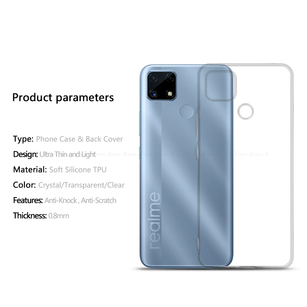 ultra thin clear soft protective tpu case for realme c21y c25s c25 c31 c35 c2 c17 c12 c20 c20a silicone back phone cover free global shipping