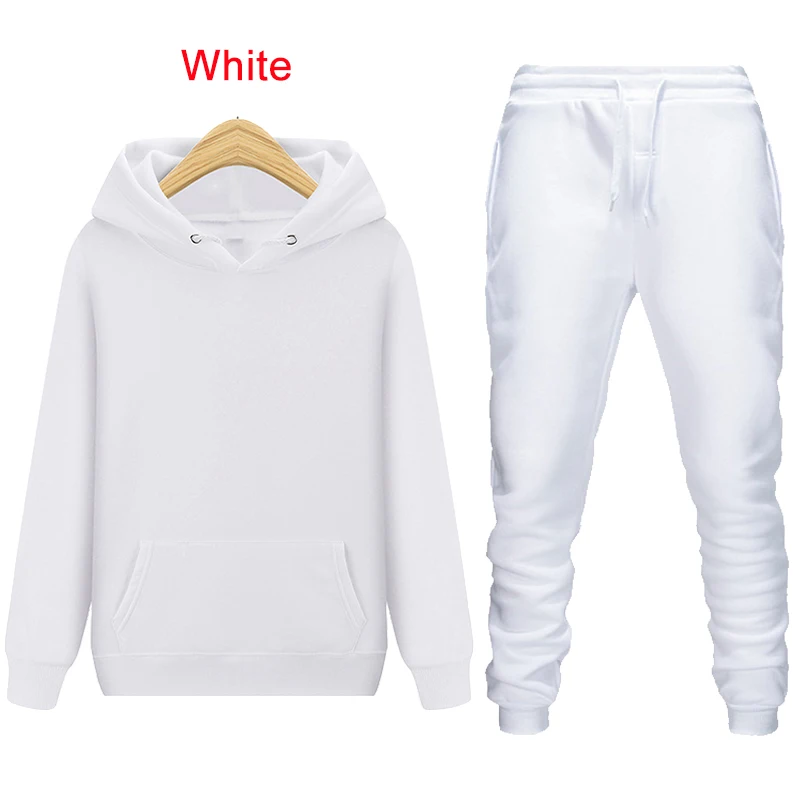 

Spring Autumn 2020 New Men Sweat Suit Set Fashion Tracksuit Men Outfit Full Sleeve Tops with Hood Outdoor Sport Wear Men 2 Piece