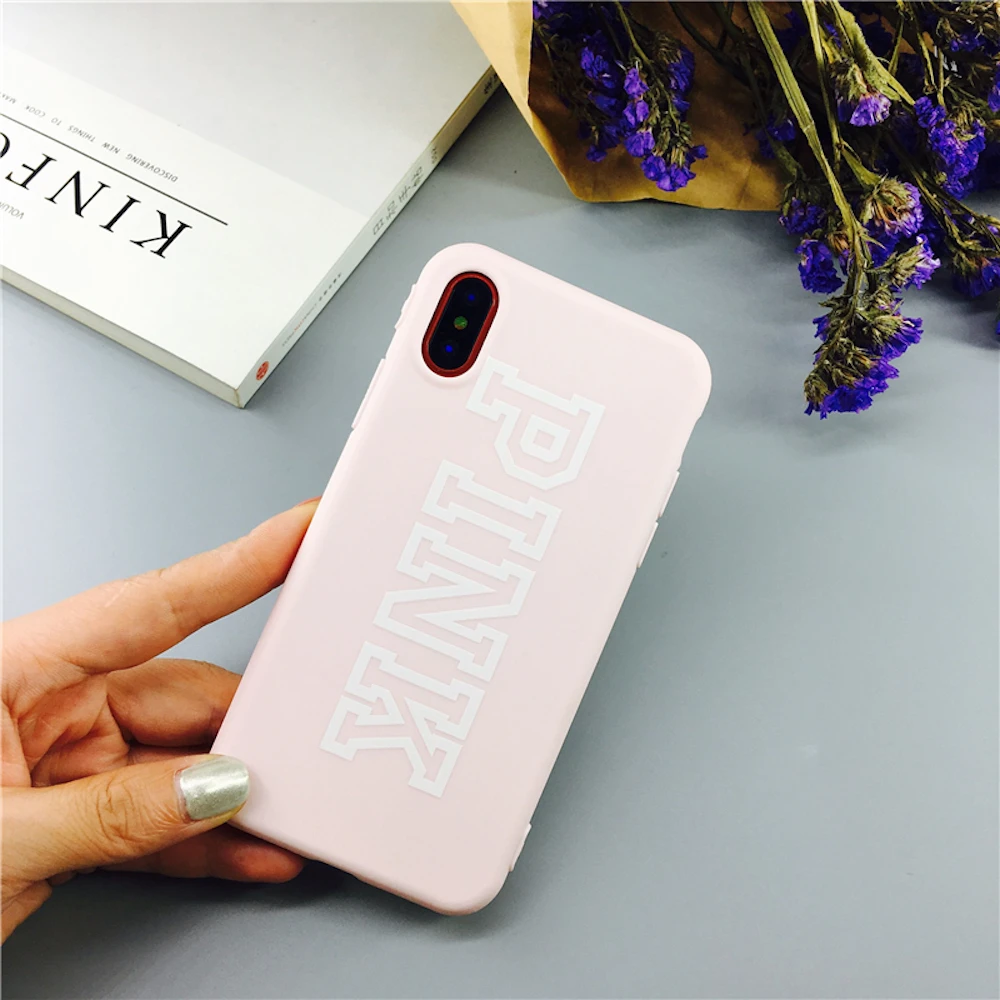 Брендовые новые розовые мягкие чехлы Lucky 7 для iPhone 11 11Pro 11ProMax X Xs XR XsMax 8Plus 8 7Plus 6 6s Plus