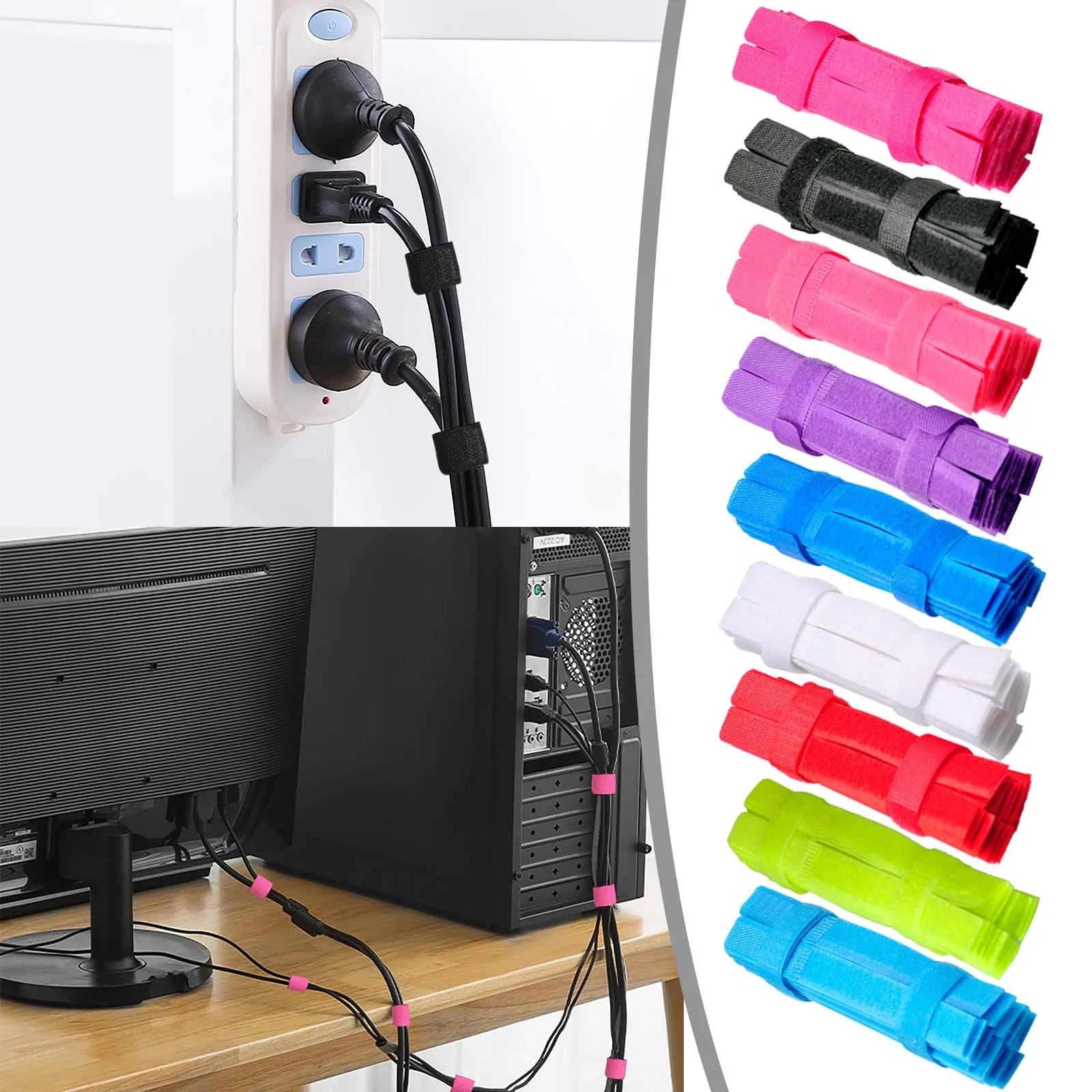 Многоразовый органайзер для проводов и кабелей 30 шт.|Кабельные стяжки| |