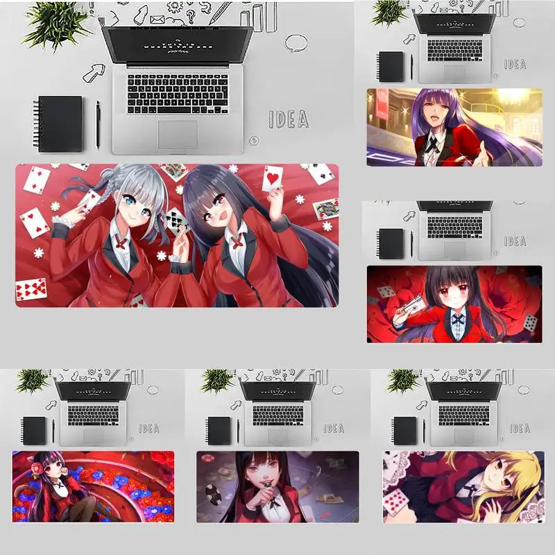 

Kakegurui Jabami kawaii gamer play mats Mousepad Desk Table Game Office Work gamer Large Mouse pad Mats Non-slip Laptop Cushion