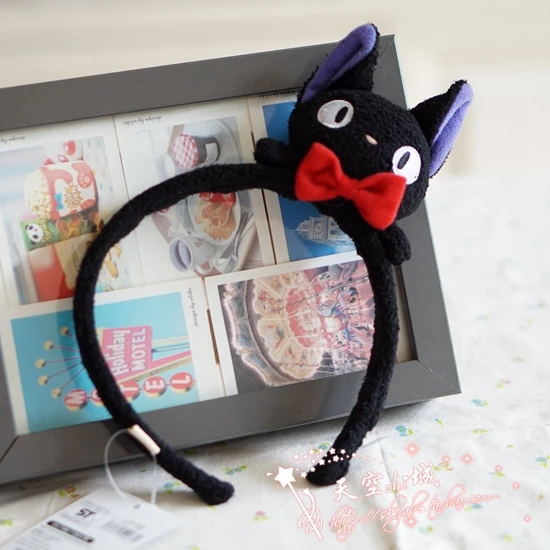 Милый Kiki служба доставки черный кот лук уши плюшевые повязки игрушка Детский