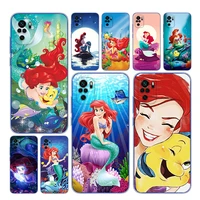 for xiaomi redmi note 4 4x 5a 5 6 7 8t 8 9t 9s 9 10 10s prime pro max soft mermaid disney princess cute transparent phone case