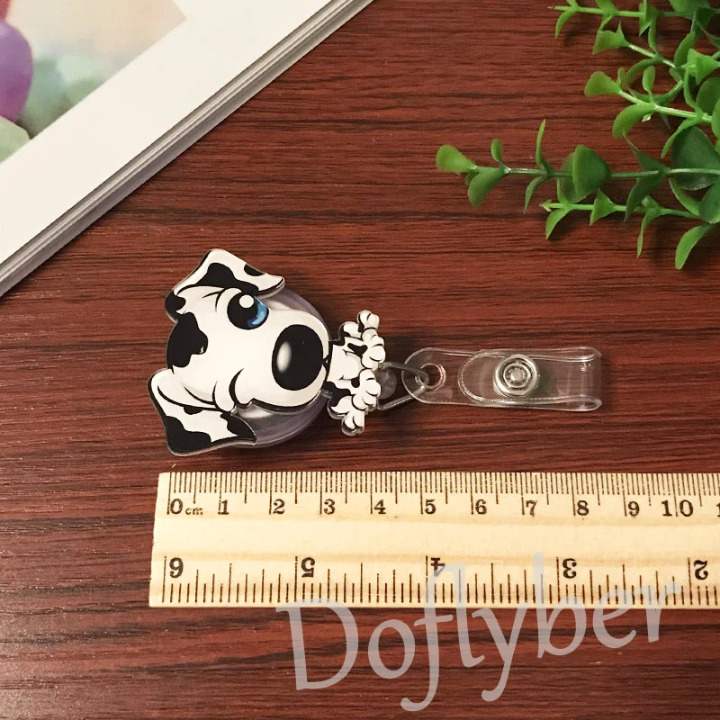 Cartoon Dog Paw Nurse Doctor Dentist Retractable Pull Badge Reel Exhibition ID Lanyard Name Tag Card Holder Office Supply | Канцтовары