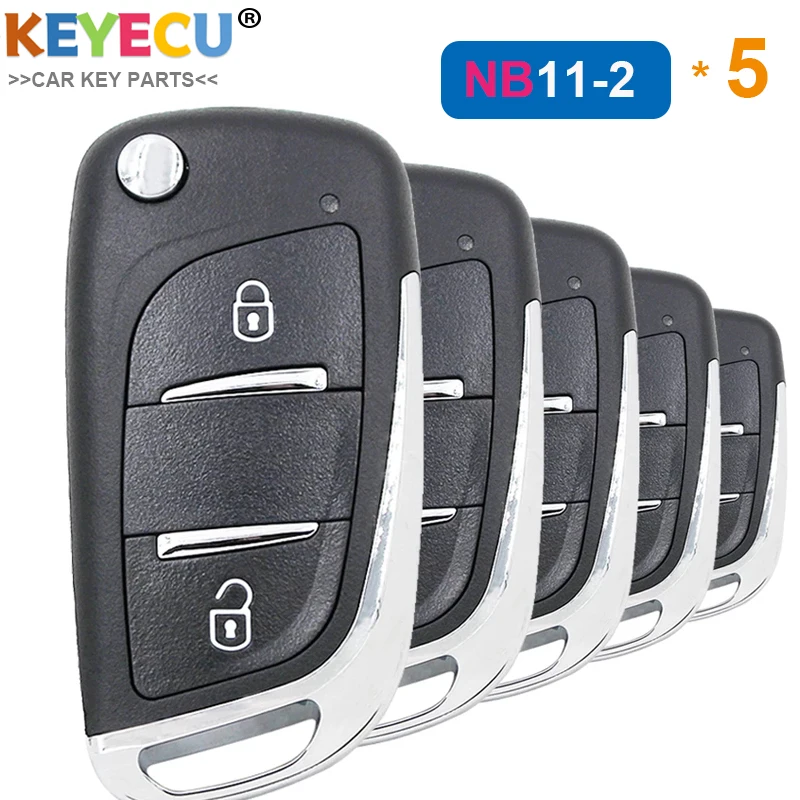 KEYECU 5 шт./лот KEYDIY NB Series NB11 2 многофункциональный ключ дистанционного управления KD