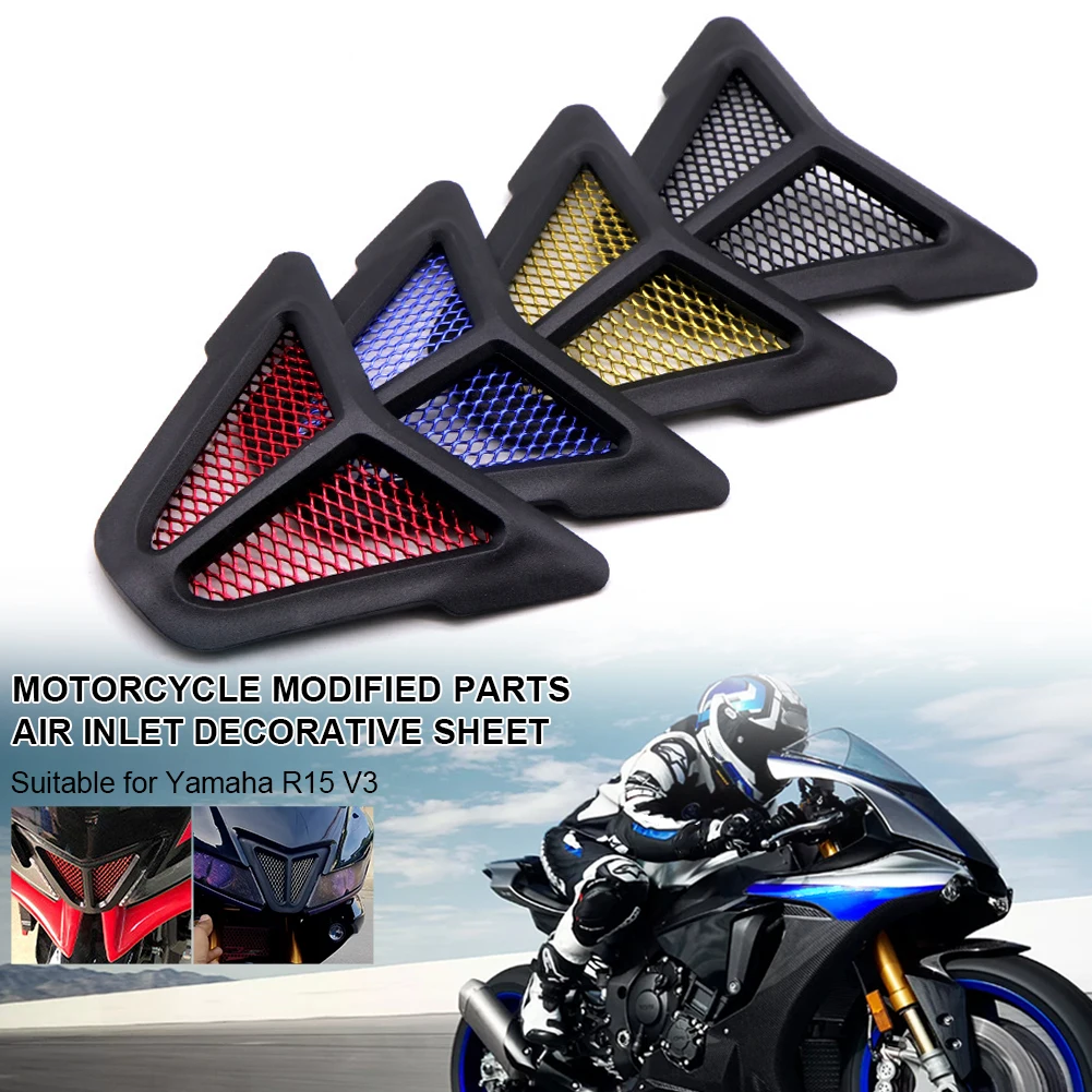 

Motorcycle Headlight Air Inlet Cover Aluminum Alloy Mesh Cover Guard Air Inlet Protector for 2018-2020 Yamaha R15 V3 Accessories