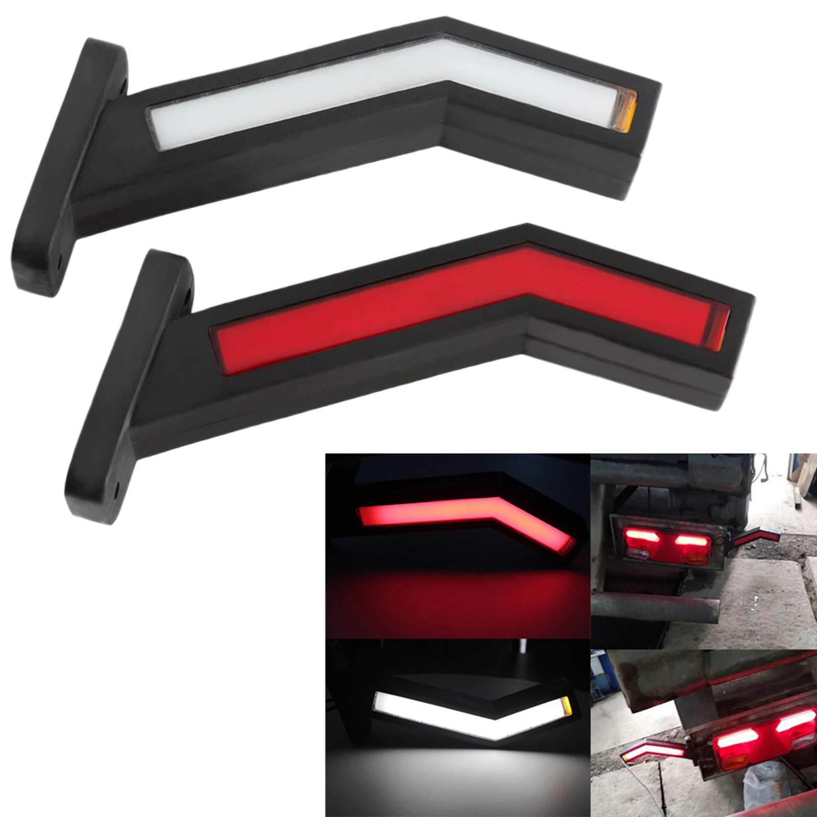 

2x LED Side Marker Lights Position Lamp for Trailer Truck Lorry Waterproof