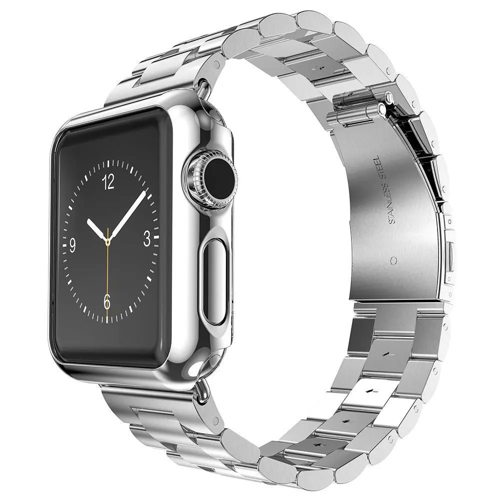 Браслет для Apple Watch Band 42 мм 44 38 40 с защитным чехлом серии 5 4 ремешок iWatch защита