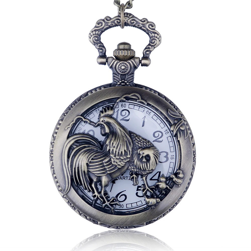 Мужские кварцевые наручные часы с цепочкой и кулоном в античном стиле | Наручные