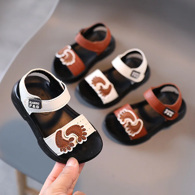 

2021 New Baby Boy Summer Shoes Fashion Letters Toddler Shoes Girl Summer sandles Children Footwear Childhood Beach Shoes E03102