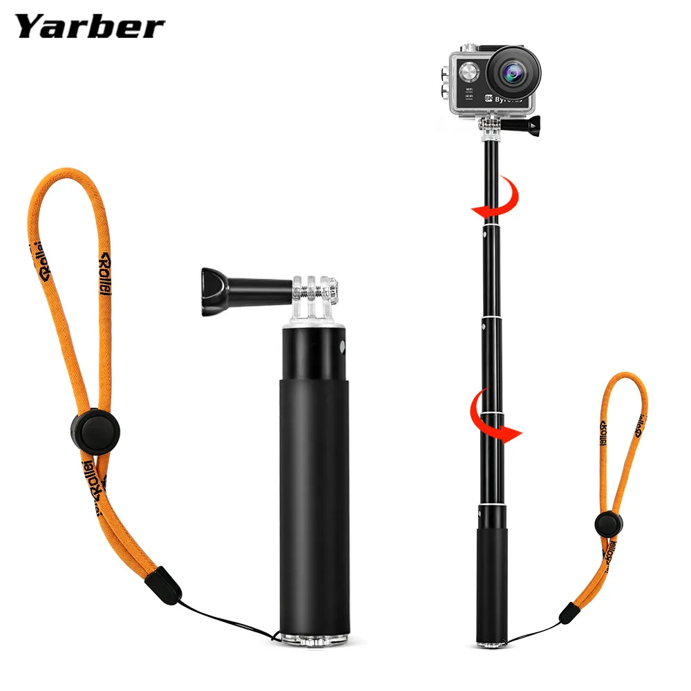 WIMIUS мини селфи палка выдвижной ручной монопод для GoPro Hero 8 7 6 5 Black Sjcam Yi 4K экшн