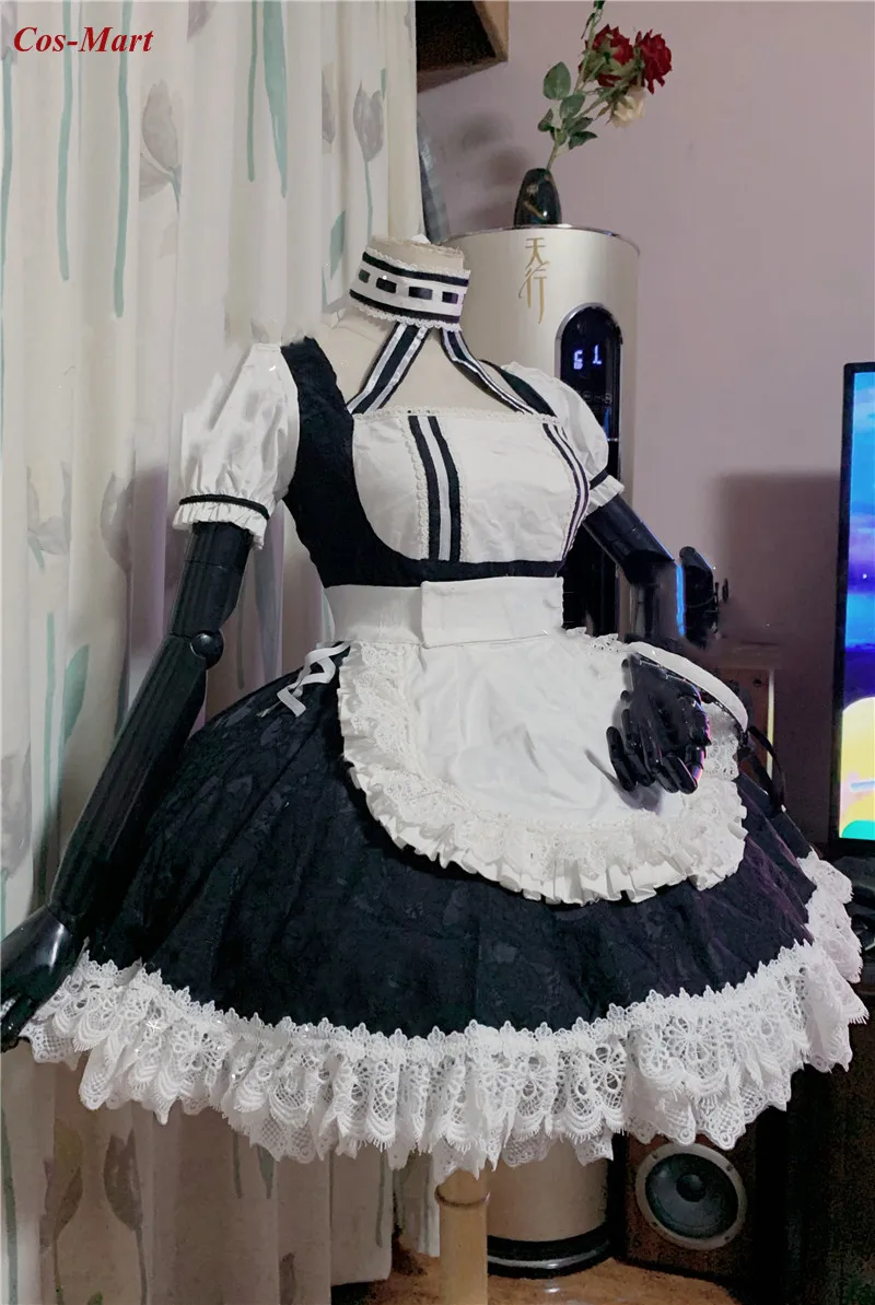 Горячая игра Azur Lane HMS Sirius для Маскарадного костюма Два слоя кожи платье горничной