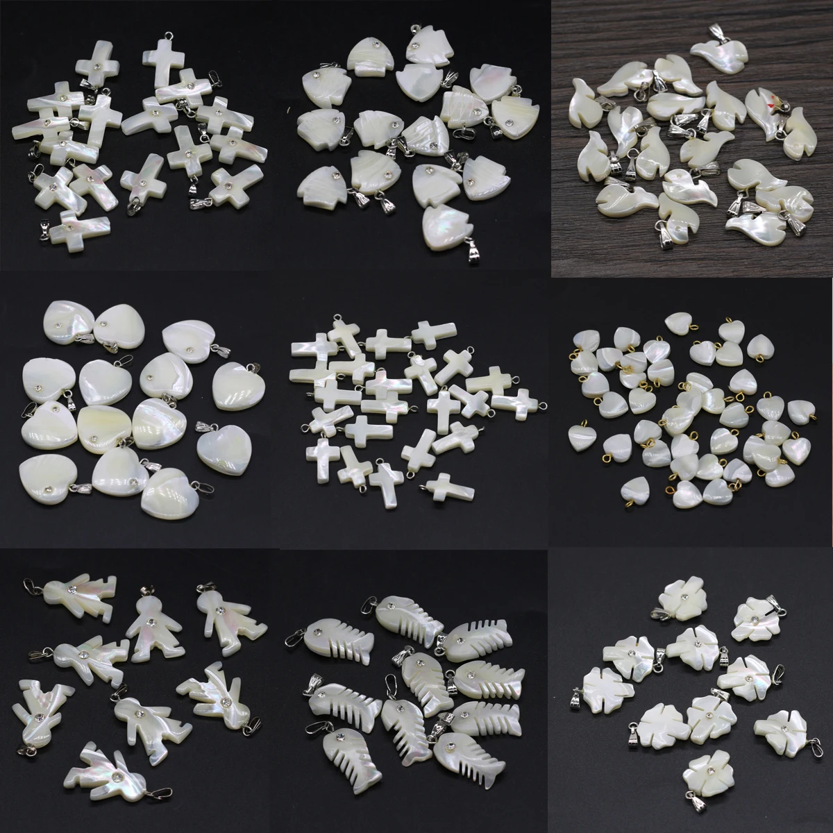 

Подвеска из натуральной ракушки, перламутр, разной формы, изысканные Подвески для изготовления ювелирных изделий, аксессуары для браслетов...