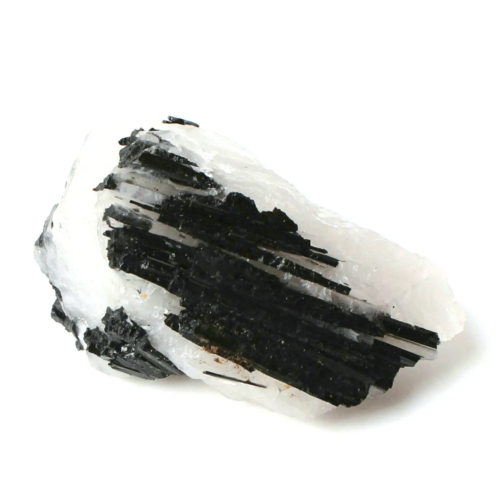 1 шт. натуральный кристалл белый кварц с черным Турмалин необработанный камень