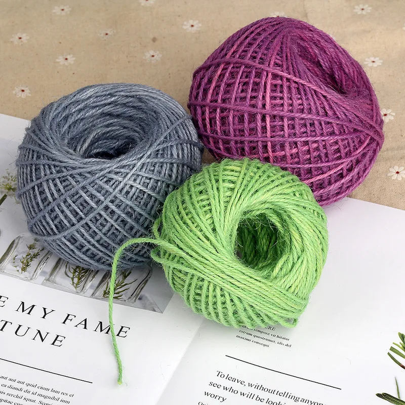 Джутовая веревка Hessiam пеньковая из натурального мешковины 100 м для обертывания