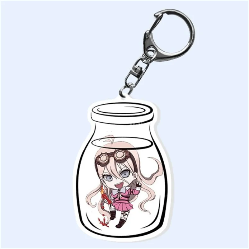 Anime Danganronpa V3 Keychain Two-sided Figurine Cosplay Decorations Figures Acrylic Pendant for Children Gifts Toys