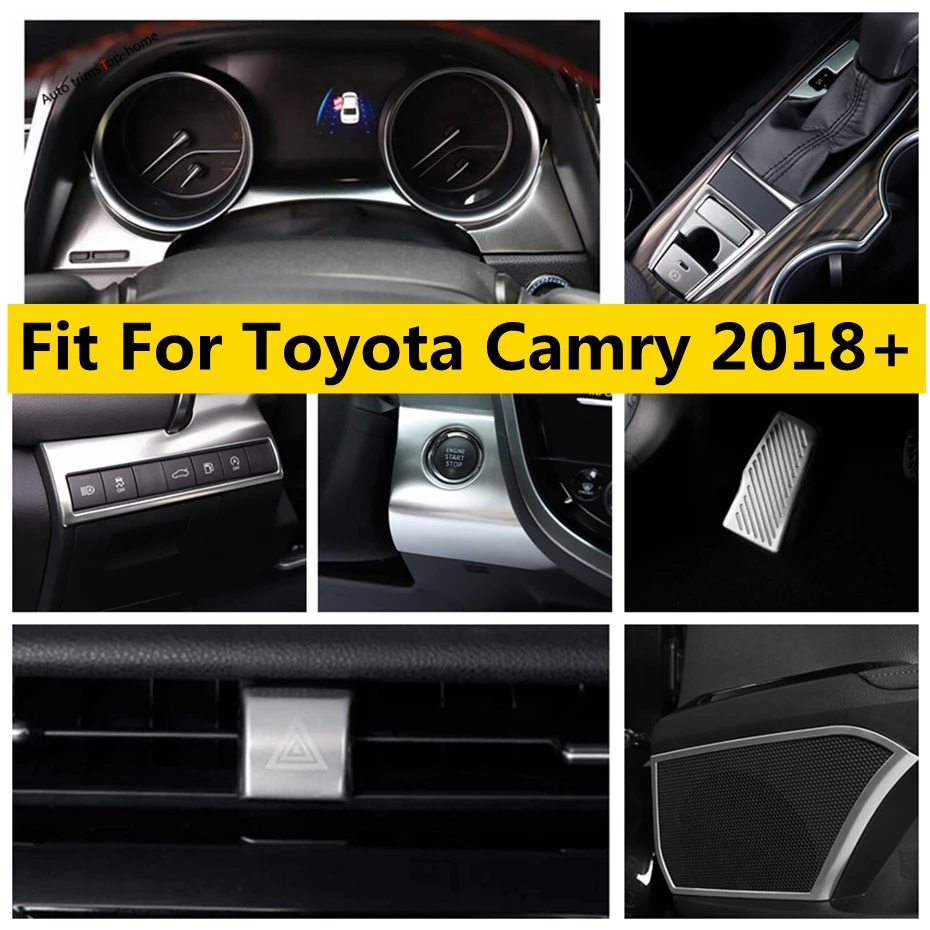 

For Toyota Camry 2018 - 2023 Speaker Head Light Warning Lamp Start Button Dashboard Gear Panel Cover Trim Interior Accessories