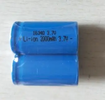 

Free ship 2pcs/lot 3.7v LIR123A 16340 li-ion Rechargeable battery flashlight batteries