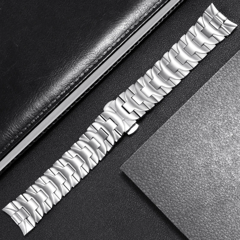 For Panerai strap men's steel band PAM441 111 solid stainless steel butterfly buckle watch chain 24mm accessories