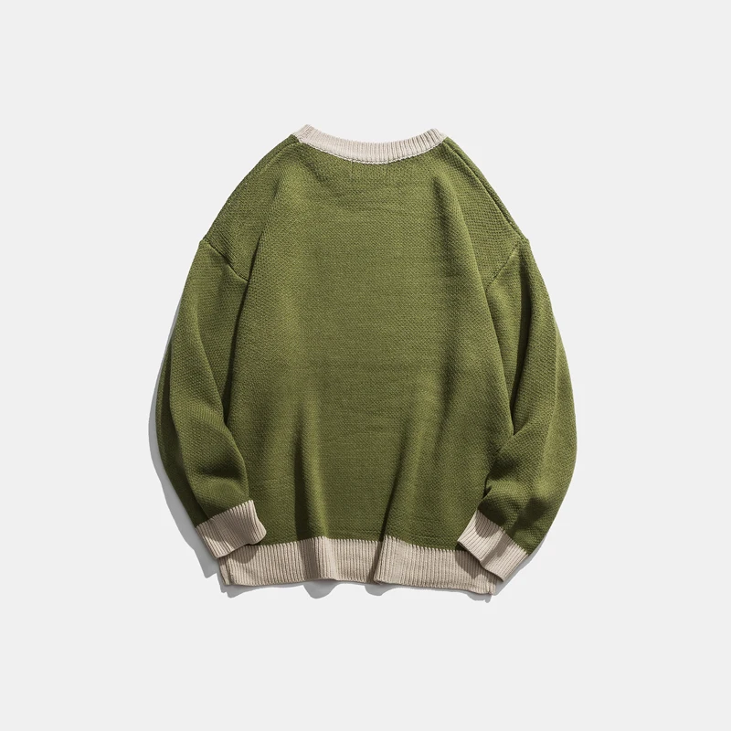 Мужские свитера ретро рисунок на рождественскую тематику акрил оверсайз хип хоп