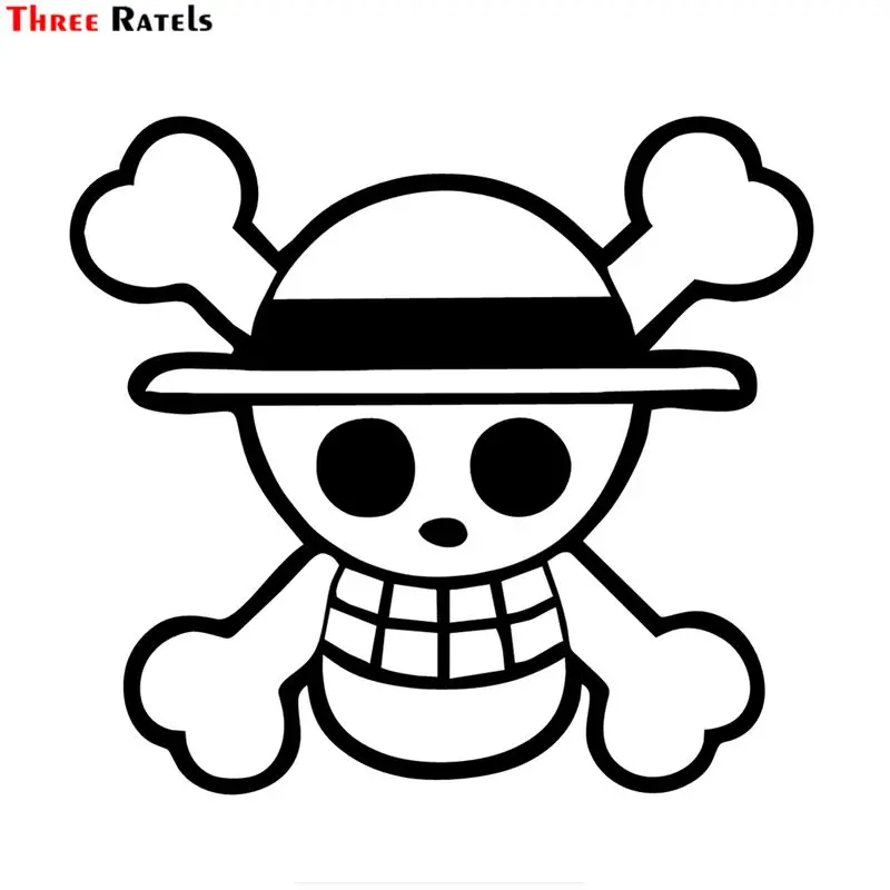 

Three Ratels FD59 Luffy Straw Hat Pirate Anime Car Windows Laptops Sticker