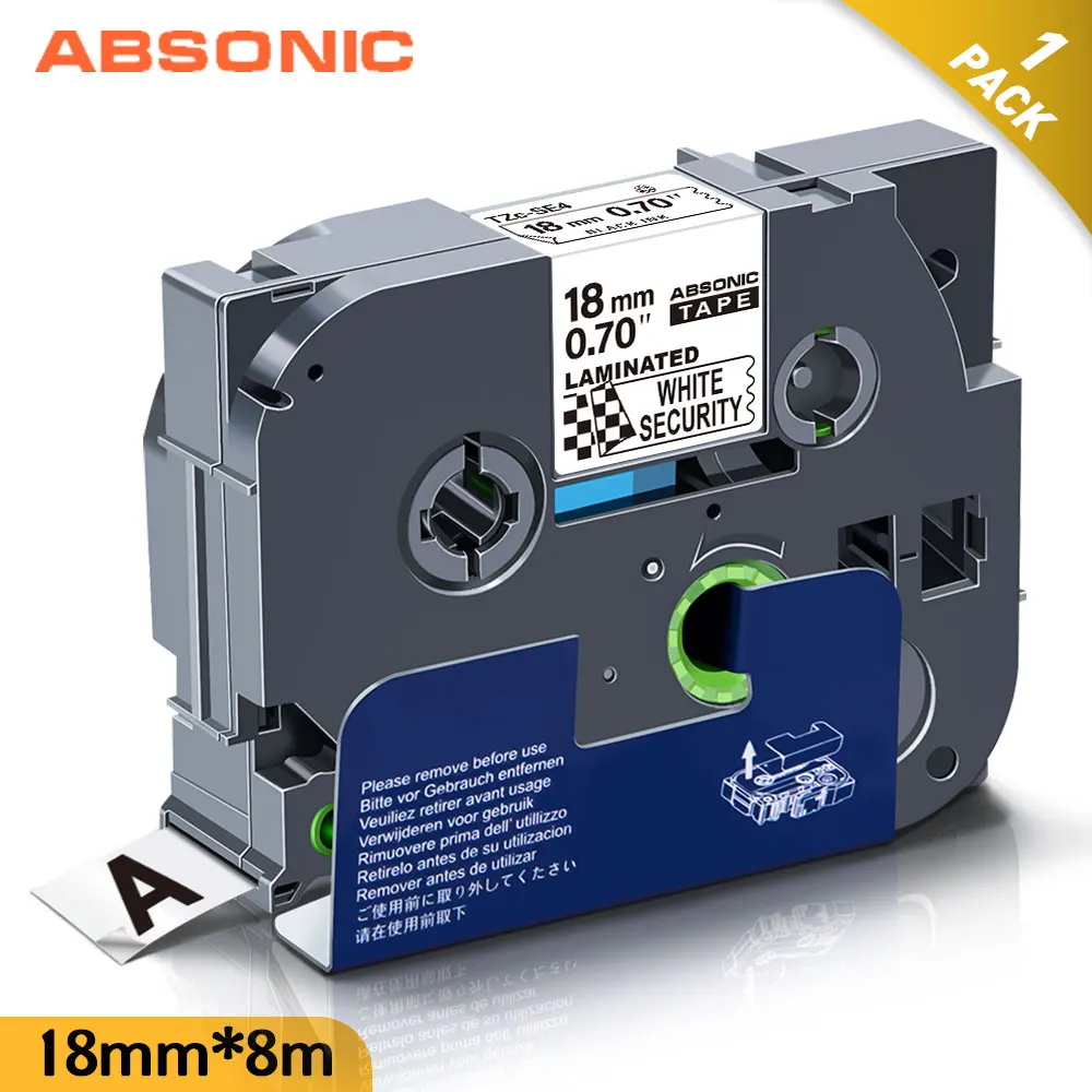 

Absonic Mulity Размеры SE4 для Brother SE3 метка грифа лента для Brother этикетировщик PT200 PT-H100 черная и белая секретный стикер