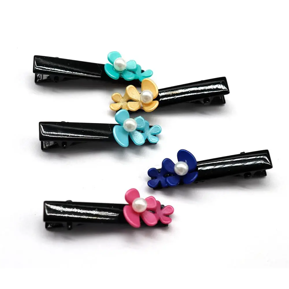 4 шт./компл. заколки для волос с милыми жемчужными цветами девочек и детей