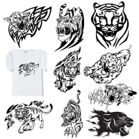 tiger clothing stickers iron on patches diy heat transfers patch for clothes boy girl t shirt appliques decoration