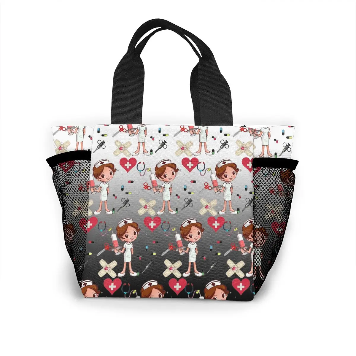 

Kawaii, новая Эко сумка с ручкой, Женская Ретро сумка, Холщовая Сумка на плечо, Сумка с градиентной ручкой для медсестры, женские небольшие мешк...