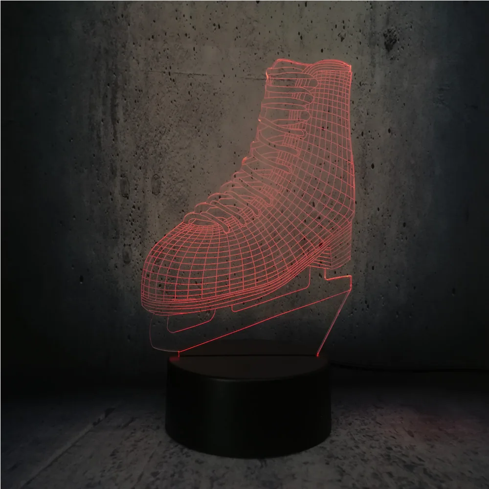 Новинка обувь для хоккея и скейта с лезвием льда светодиодсветодиодный лампа 3D