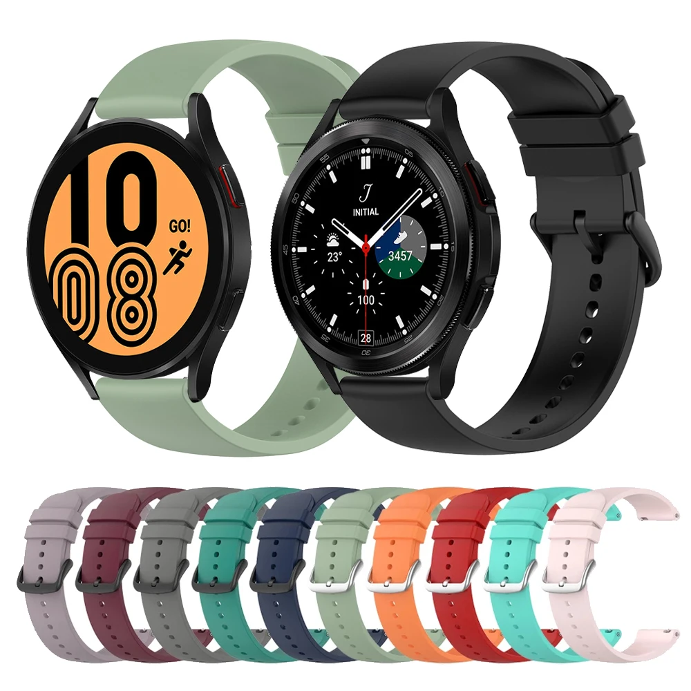 

Силиконовый спортивный ремешок для Samsung Galaxy Watch 4 40 мм 44 мм, браслет для Galaxy Watch 4 classic 46 мм 42 мм, браслет для наручных часов