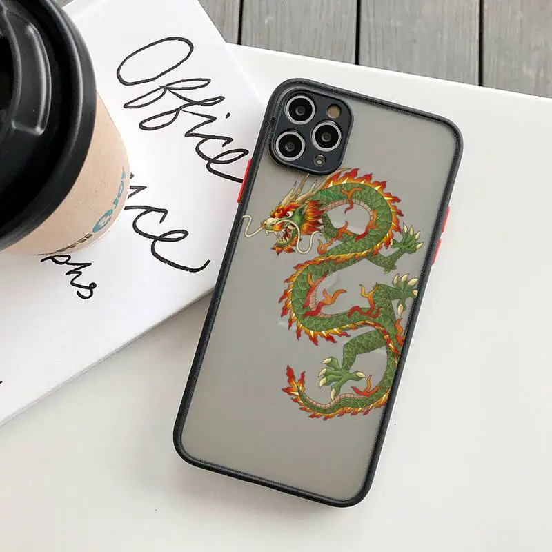

Dragon Phone Case For IPhone 12 11 Pro Max XR XS Max X SE2 6s 7 8 PlusHard Shockproof Black Case