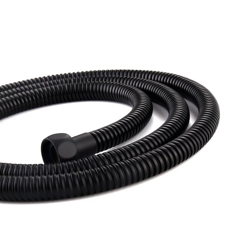 flexible bathroom water pipe matt black shower hose for bath 304 stainless steel shower head pipe faucet acceessories 1 5m 2m free global shipping