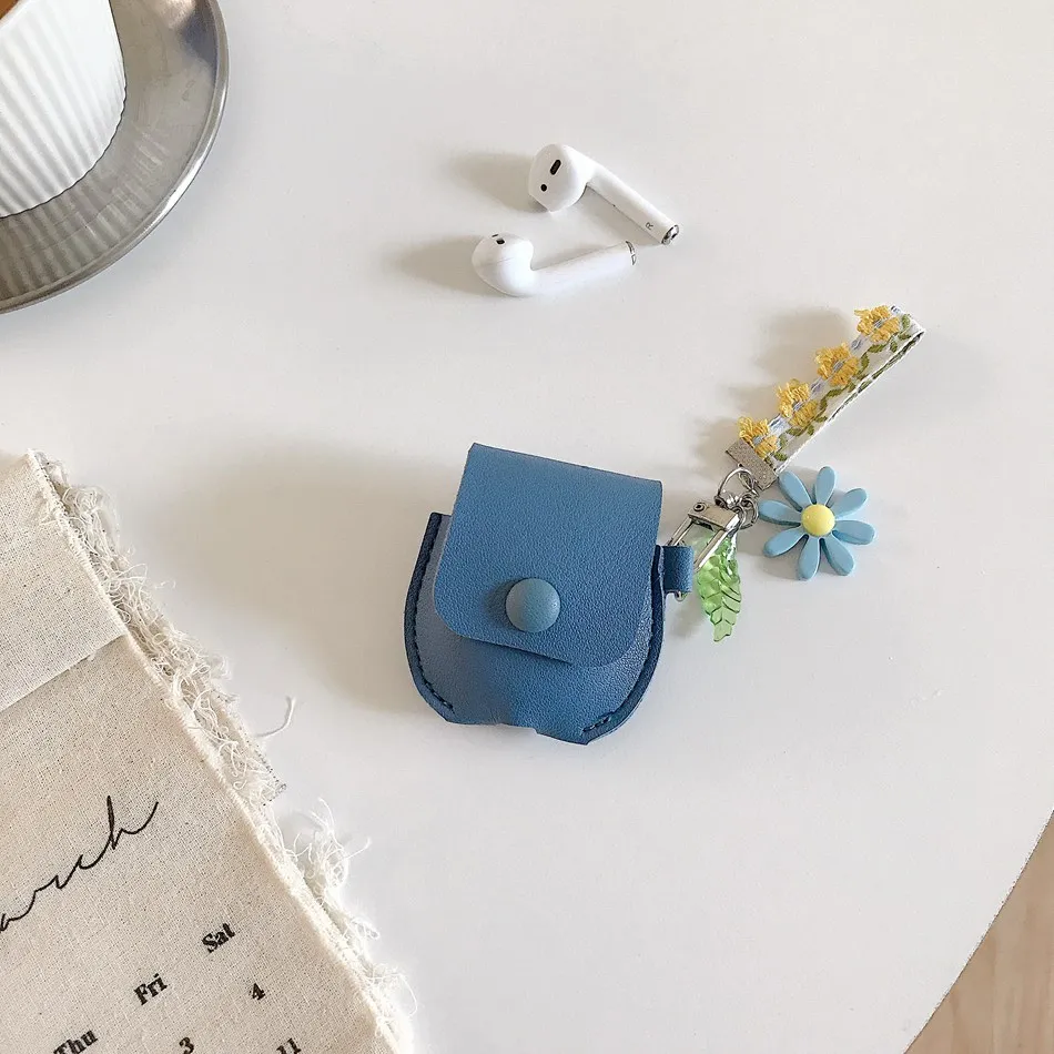 491F Кожаный чехол для наушников для Airpods 2, чехол, красная Роскошная вишневая крышка для Apple Air Pods, защитный чехол с кольцами для ключей, аксессуары, чехол - Цвет: 491F