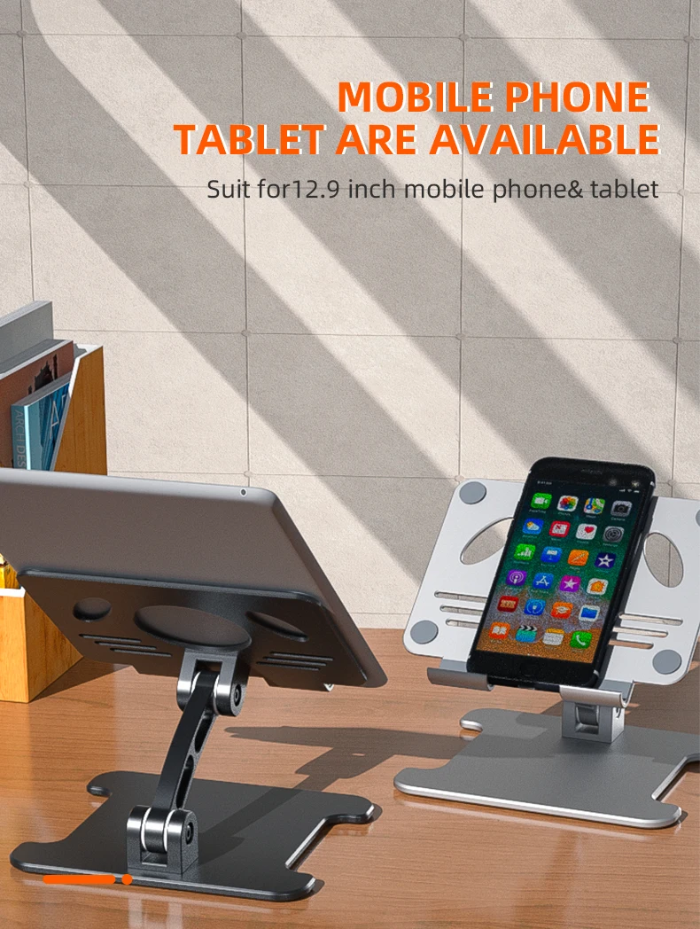 tablet phone holder stand mount for ipad samsung huawei xiaomi tablet 12 9 aluminum alloy desktop rotate 180 free global shipping