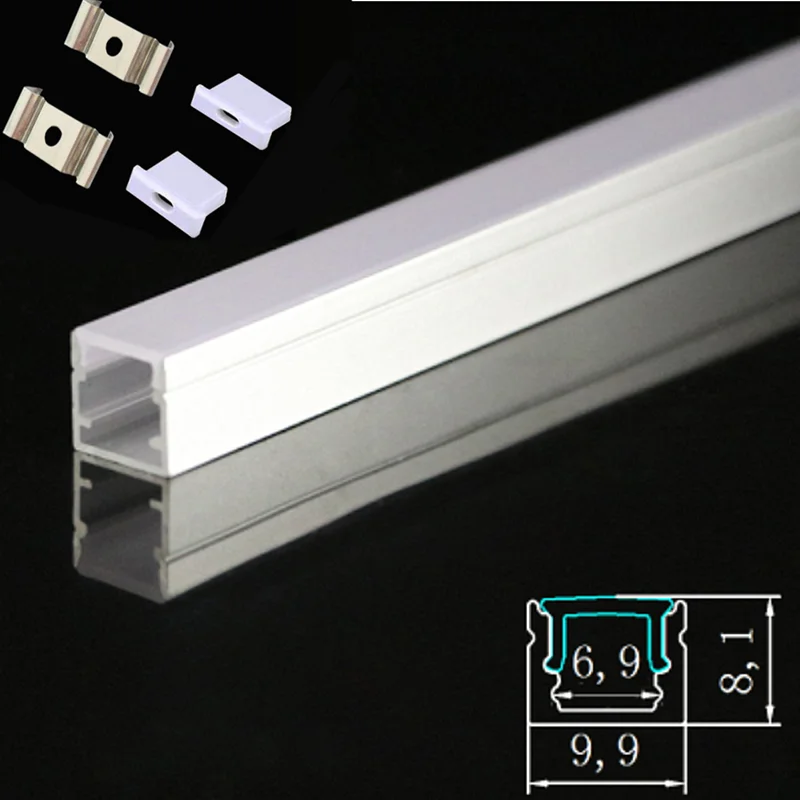 

DHL 10-100PCS 1m LED aluminum profile Led Line light 3528 5050 5630 for hard/soft led strip,milky cover Led aluminum channel