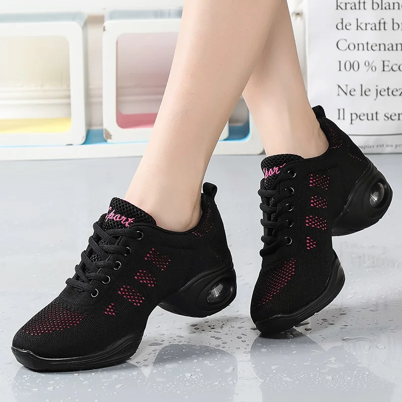 

2021 Spring and Autumn New Dance Shoes Ladies Mesh Soft Sole Casual Shoes
