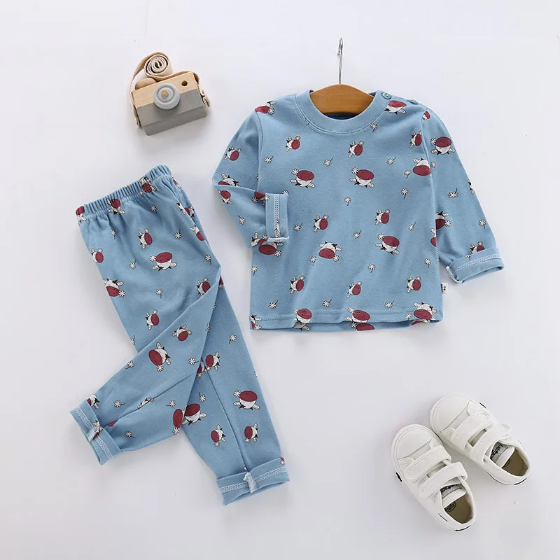 

Spring Autumn Kids Boys Girls Long Johns Female Child Clothes Pijamas Top Thermal Underwear Pants Baby Home Wear Clothing Sets