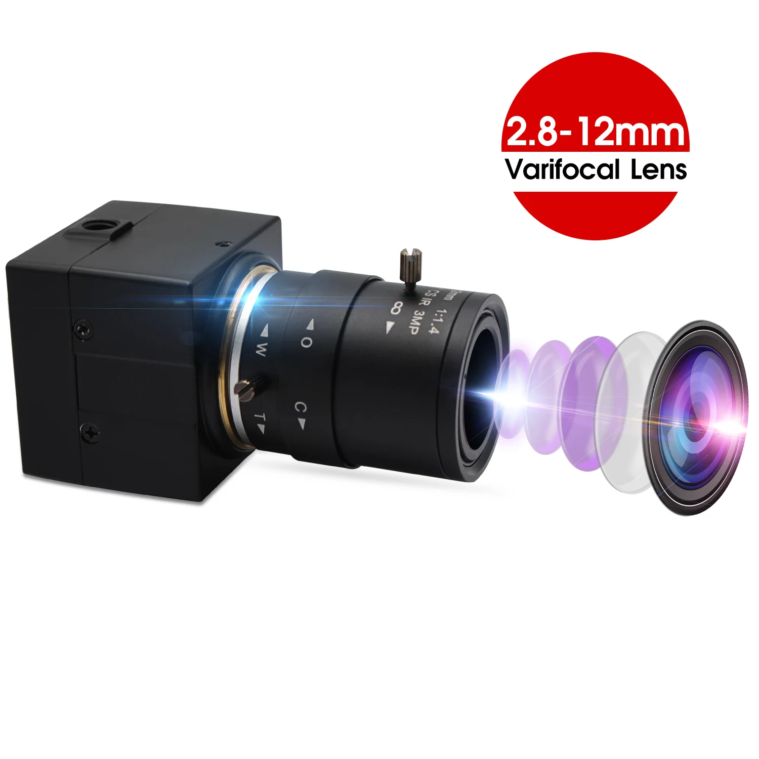 Видеокамера ELP 8 Мп HD SONY IMX179 USB супер мини бокс маленькая камера с варифокальным
