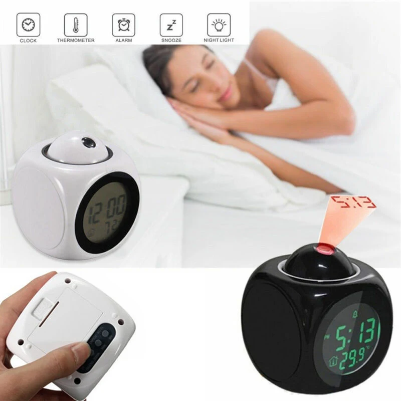 Многофункциональный Светодиодный проекционный ЖК-дисплей термометр времени